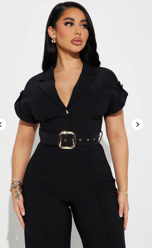 Fall For You Jumpsuit - Black