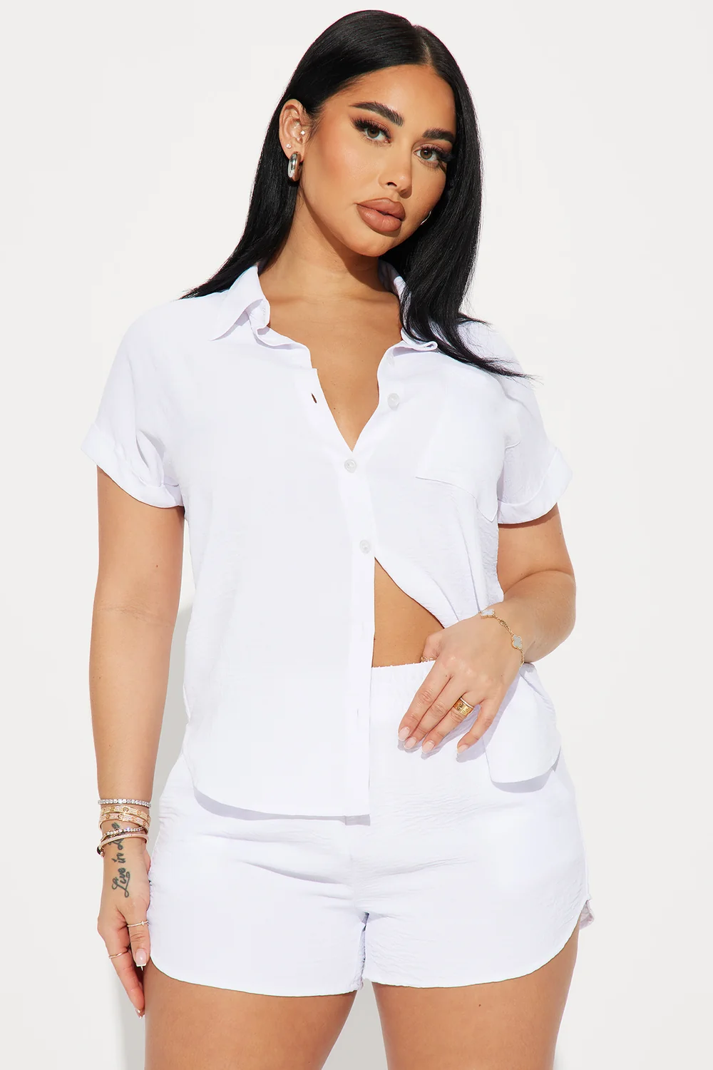 Hot Summer Short Set - White