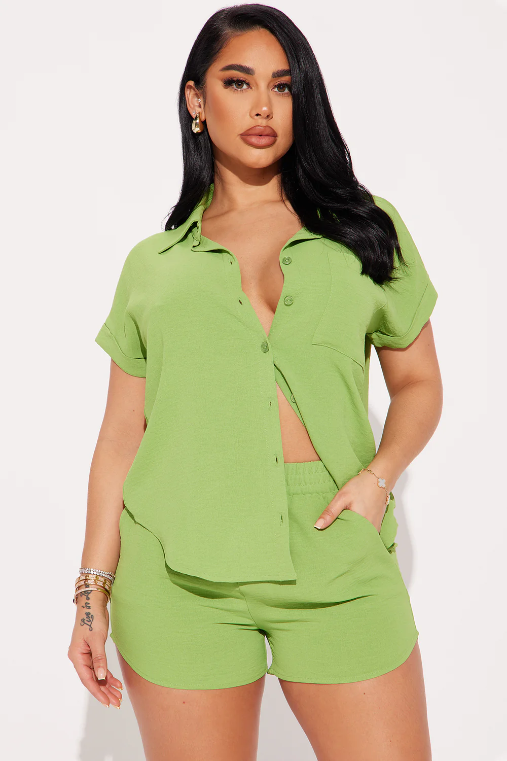 Hot Summer Short Set-Green