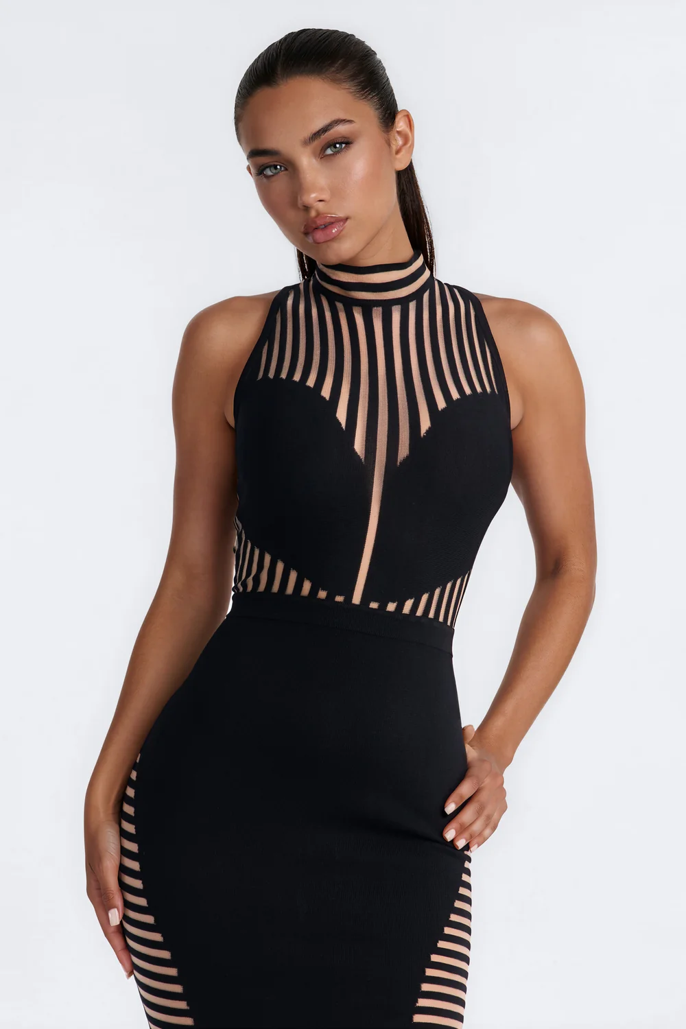 Keep Me Guessing Sheer Maxi Dress