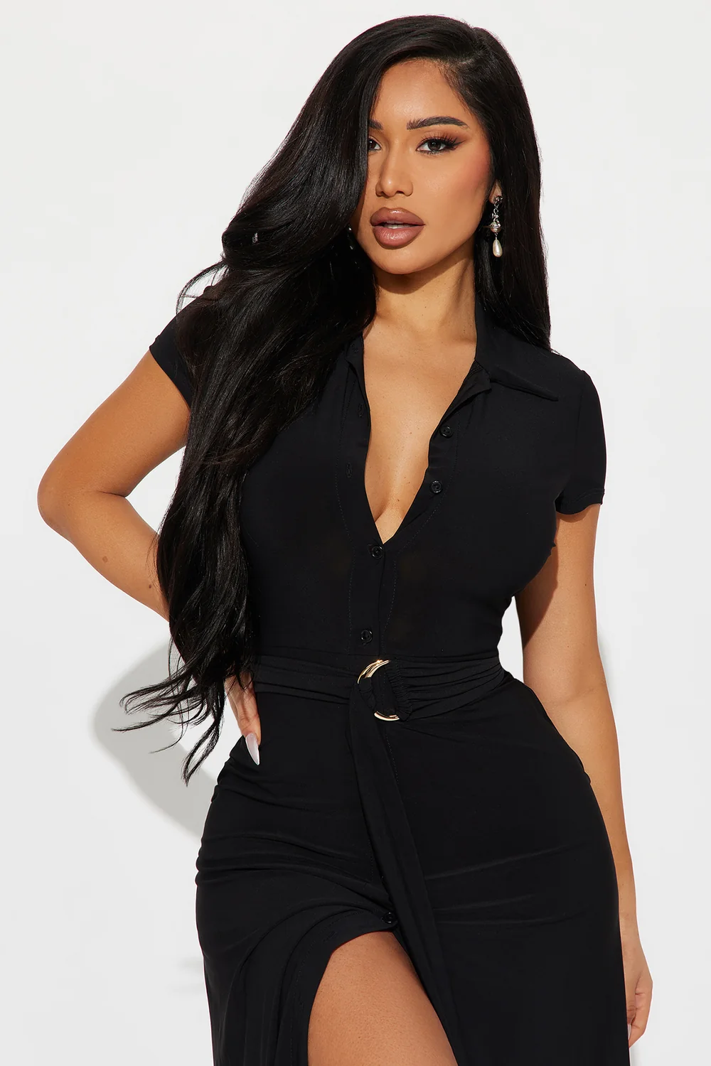 Elise Button Up Midi Dress