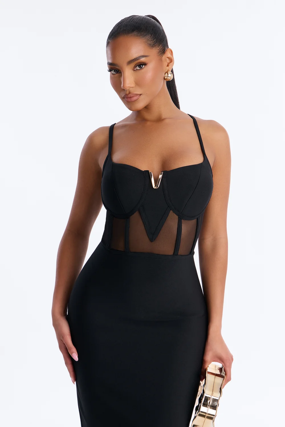 Haisley Corset Bandage Midi Dress