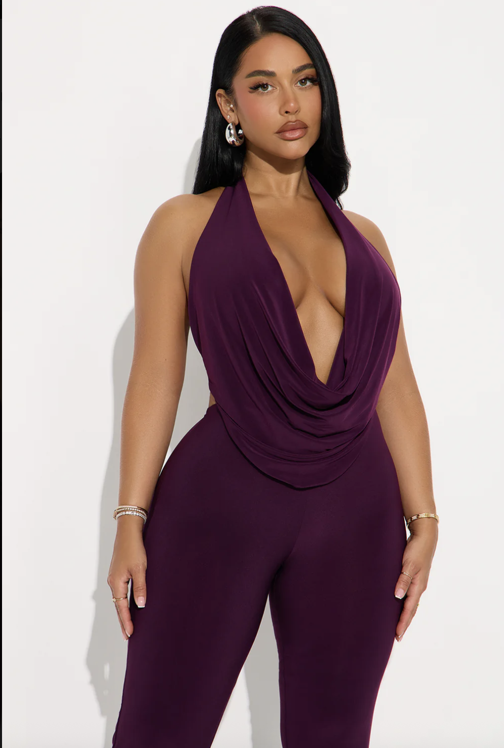 Julia Halter Flare Leg Jumpsuit - Plum
