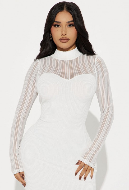 Sophie Sweater Midi Dress - Ivory