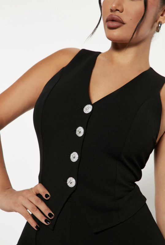 Chelsea Vest Pant Set - Black