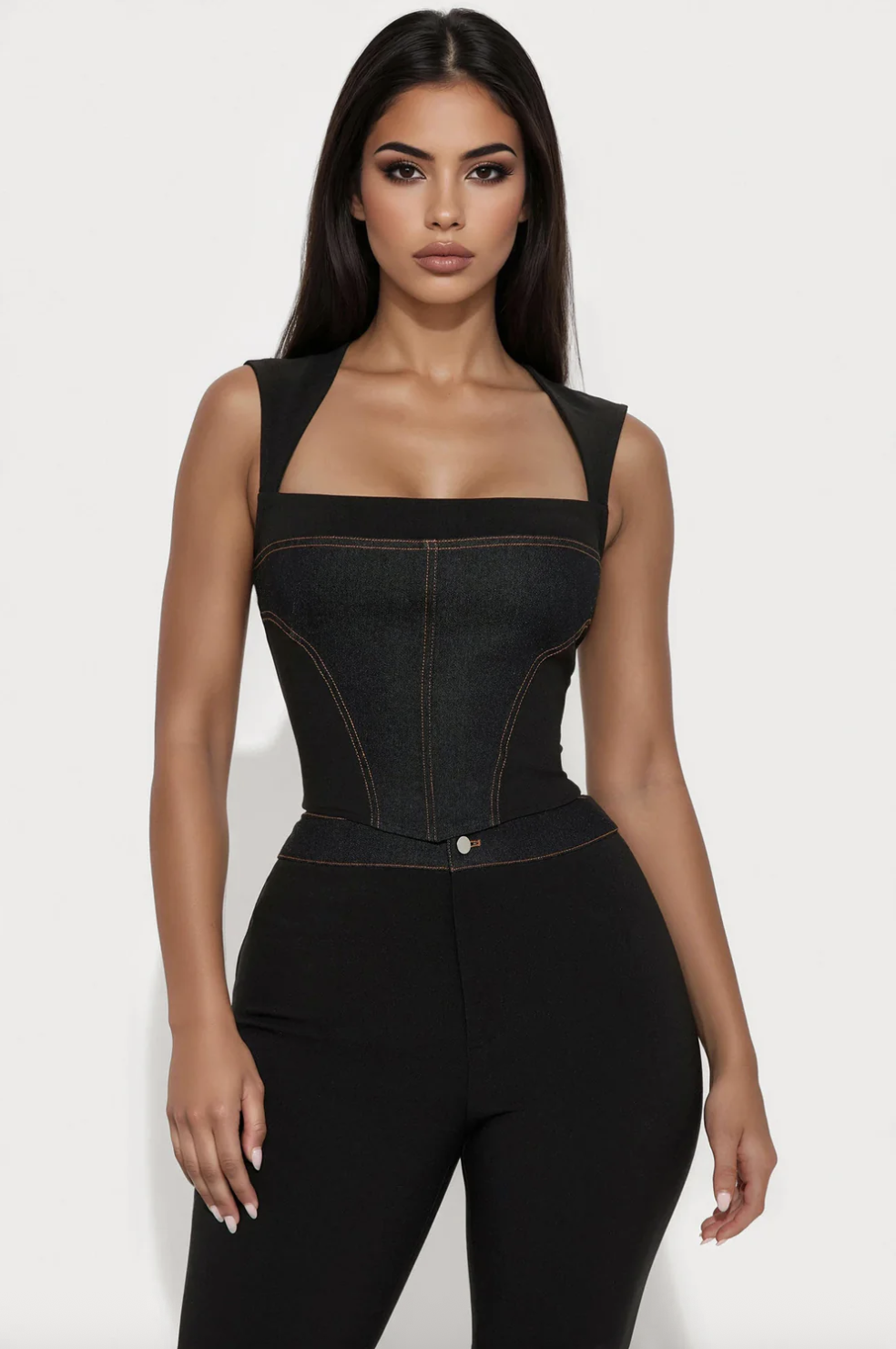 Pamela Flare Leg Pant Set - Black