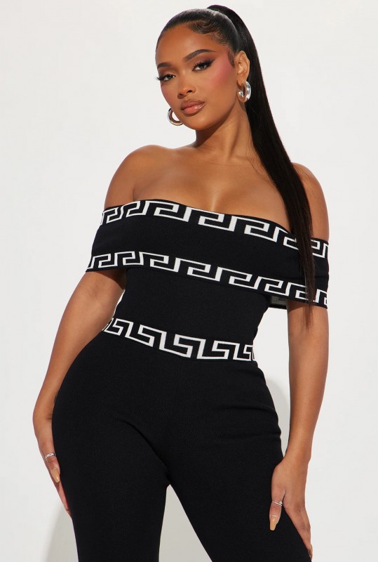 Tina Knit Jumpsuit - Black