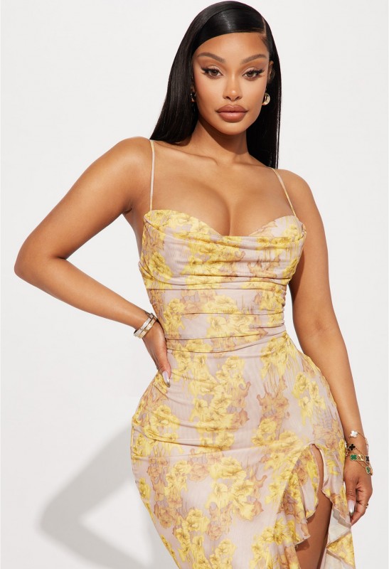Feeling Floral Mesh Maxi Dress