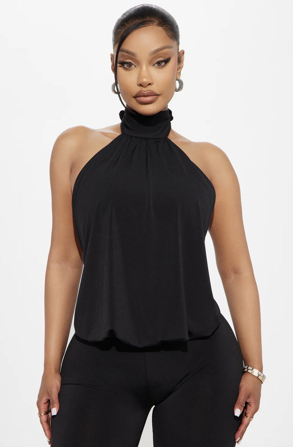 Sweet Escape Halter Jumpsuit - Black