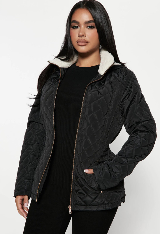 Quit Tripping Quilted Jacket - Black