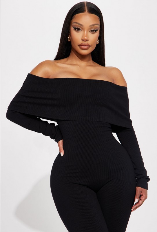 Amara Snatched Jumpsuit - Black