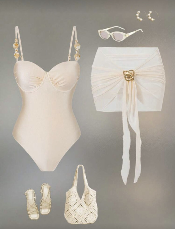 Bridal Bathing Suit One Piece Swimsuit