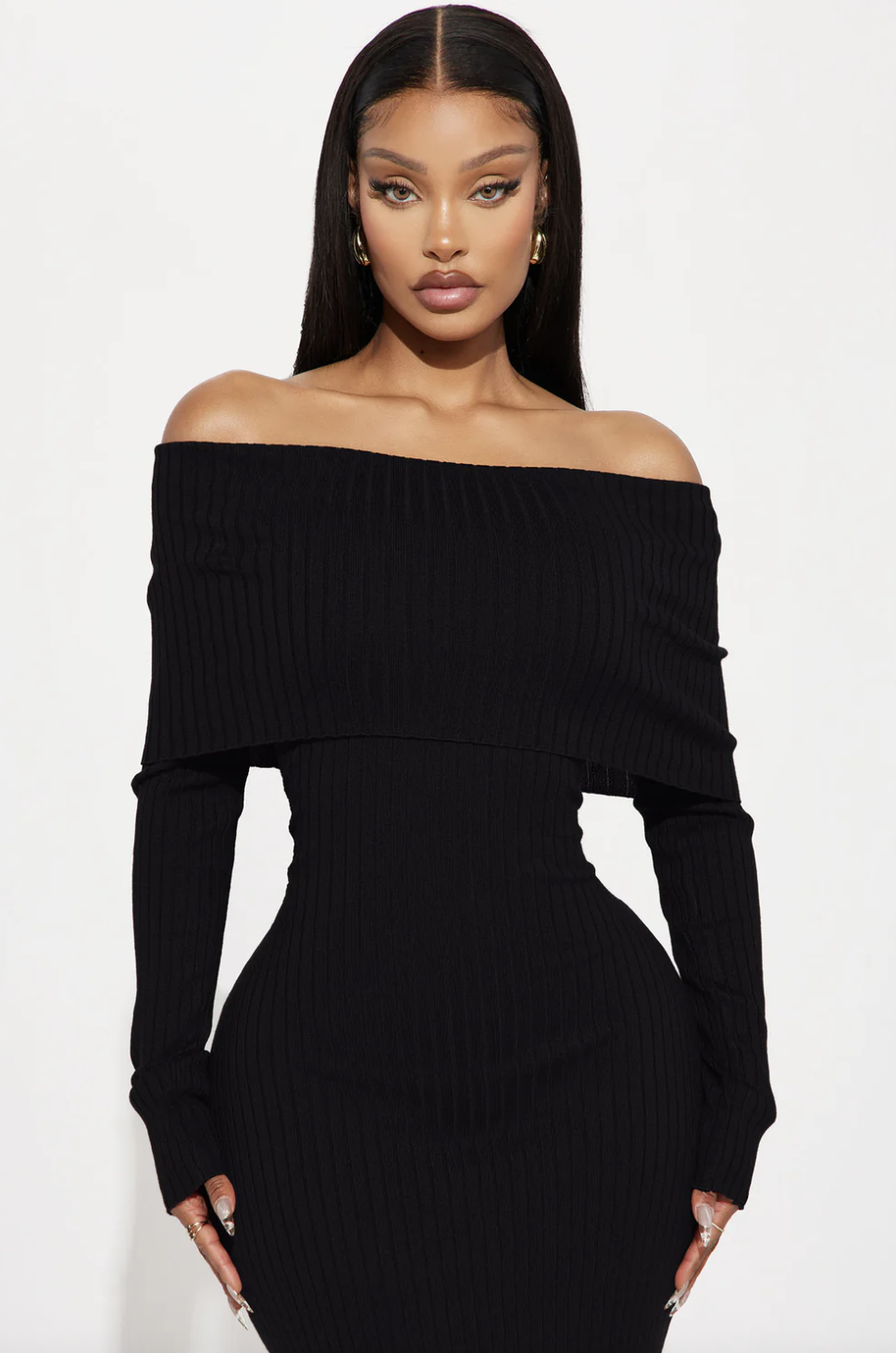 Marina Sweater Maxi Dress - Black