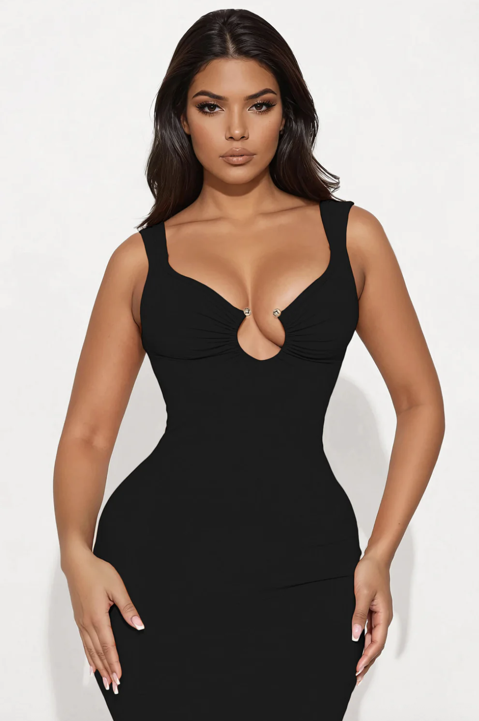 Paloma Backless Midi Dress - Black