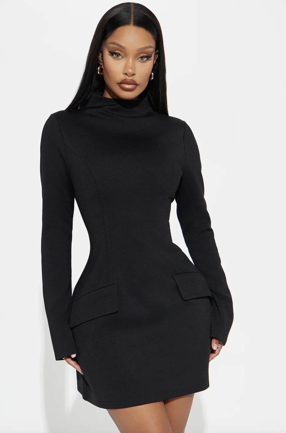 Above Average Ponte Mini Dress - Black